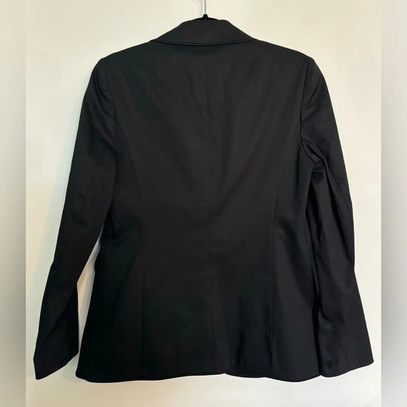 Talbots Womens Size 4 Black Blazer 4 Button 2 Pocket Cotton/Spandex Stretchy - Picture 3 of 6